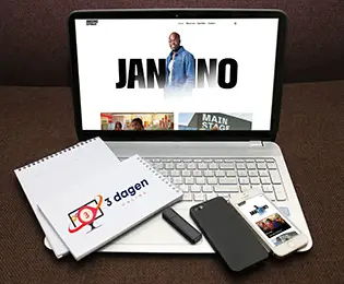 Bekijk website van jandino.nl (redesign) uit portfolio